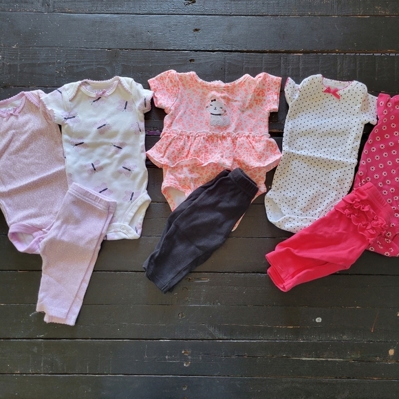 Child of Mine Carter's Baby Girl Newborn Lot Bundle Clothes Outfits Sets NWOT - Picture 1 of 5